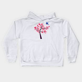 Heart Tree (light background) Kids Hoodie